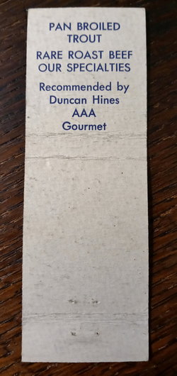Oscars Chalet - Matchbook
